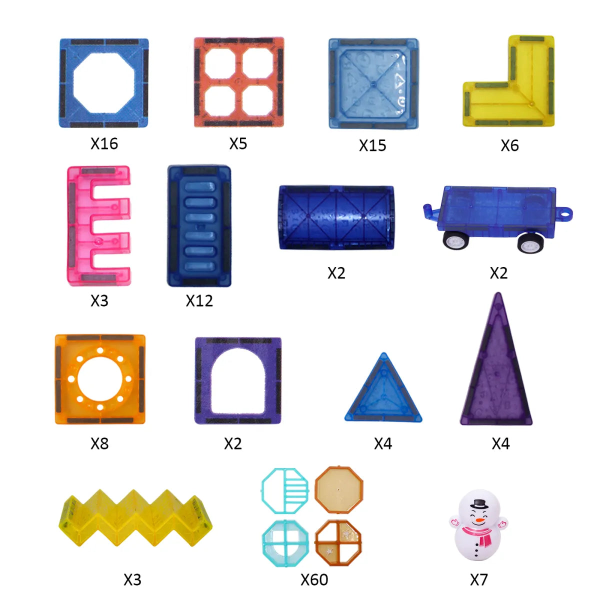 Magnetic Tiles with Cars 149 Pcs